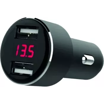 IWH carregador de automóvel duplo USB com indicador de tensão 4,8A (019062)