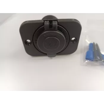 IWH tomada embutida 12/24V-D DC, máx. 20A, tipo isqueiro, preto 19002