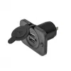 IWH Tomada dupla USB embutida 12/24V 2,1A 2x USB-A preto 019006