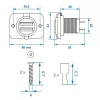 IWH Tomada dupla USB embutida 12/24V 2,1A 2x USB-A preto 019006