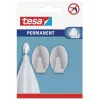 tesa Gancho permanente oval metal cromado 6 kg autoadesivo 66611-00000-00