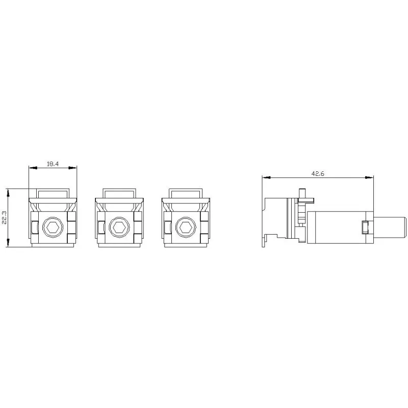 SIEMENS SENTRON 3VA terminal de quadro pack de 3 para 3VA1 100/160 MCCBs 3VA91530JA11