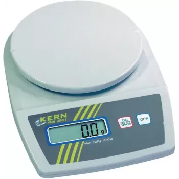 Kern EMB 2200-0 Balança de precisão portátil, capacidade 2,2 kg, legibilidade 1 g, alimentação por pilha ou rede