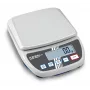 KERN EMS 12K0.1 Balança de precisão, 12 kg x 0,1 g, plataforma em aço inoxidável, RS-232, alimentação por rede/pilha