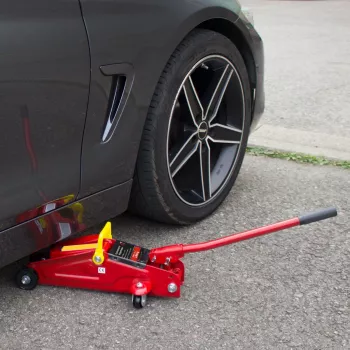 IWH Macaco de rodas 2 t, intervalo de elevação 125–330 mm, vermelho, hidráulico 010008