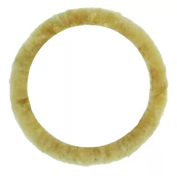 IWH Capa para volante, pele de cordeiro genuína, bege, 35–41 cm 102712