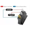 IWH Interruptor basculante azul 12V/24V 10A SPST ON-OFF iluminado para montagem em painel 19028