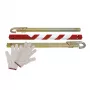 IWH 019800 Barra de reboque para automóvel, dobrável em 3 partes, capacidade 2500 kg, amarelo