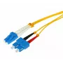 Cabo de patch de fibra ótica Tecline HD OS2 Monomodo, LC Duplex para SC Duplex, 9/125µm, Amarelo, 15m 799LS15
