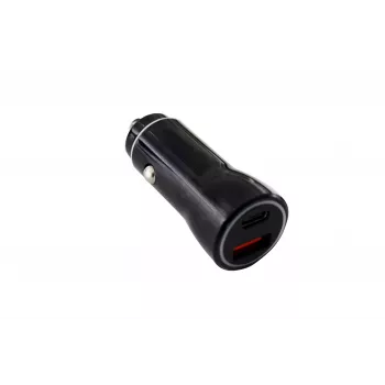 IWH carregador de automóvel USB-C duplo 2.1A preto 019053