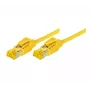 TECLINE cabo de rede Cat 6a S/FTP Dätwyler, PiMF, amarelo, 3,0 m, 10 Gbit/s, sem halogéneos, ficha Hirose TM31 78003Y