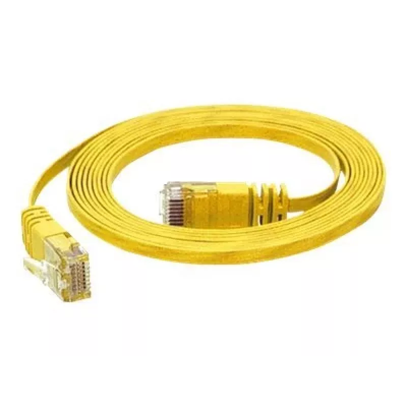 TECLINE cabo de rede Cat 6a S/FTP Dätwyler, PiMF, amarelo, 3,0 m, 10 Gbit/s, sem halogéneos, ficha Hirose TM31 78003Y