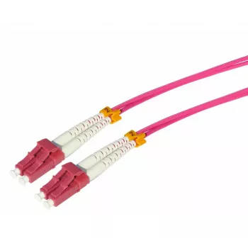 Tecline cabo de patch de fibra ótica HD OM4 multimodo, LC duplex para LC duplex, 50/125 µm, violeta urze, 25 m 798LL25