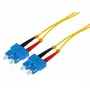 Tecline cabo de patch de fibra ótica HD, 9/125 µm, monomodo, OS2, SC duplex para SC duplex, amarelo, 15 m 799SS15