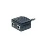 exertis Connect cabo divisor de áudio - ficha estéreo 3,5 mm para 2x conector fêmea, 0,2 m, preto 64650