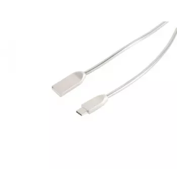 EXERTIS CONNECT Cabo USB de carregamento e sincronização A para Type-C 3.1 aço prateado 1,6m 39910217