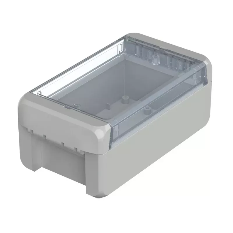 BOPLA Euromas II Caixa de parede, policarbonato, cinzento-claro (RAL 7035), 60 x 80 x 151 mm, IP65, IK07 96023125