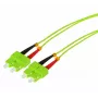 Tecline HD Cabo de patch de fibra ótica, OM5 multimodo, SC duplex para SC duplex, verde-limão, 2,0 m 796SS02