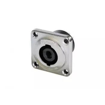 Neutrik NLT4MPXX speakON conector fêmea de encastrar de 4 polos, preto, copos de solda, 30 A