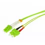 Tecline HD cabo de patch de fibra ótica OM5 50/125 µm multimodo LC duplex para SC duplex, verde-lima, 15,0 m 796LS15