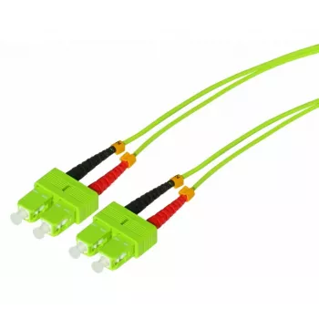 Tecline OM5 SC duplex cabo de patch de fibra ótica, 50/125µm multimodo, verde-lima, 7,5m (796SS07)