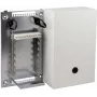 EFB-Elektronik VKA2 caixa de distribuição de fibra ótica com placa de base e kit de montagem VKA para 10 portas DA, montagem na parede, cinzento-claro 46017.1V10