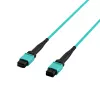 EFB cabo de patch MTP fêmea para MTP fêmea 12 fibras OM3, LSZH aqua, tipo A, 0,5 m MTPF12MTPFOM3-0,5-A