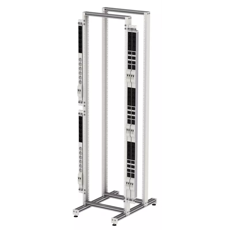 EFB PRO-PDU01.GR Conjunto de Suportes de Montagem para PDU, 1 U, RAL 7035 Cinzento Claro, 2 Unid.
