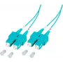 EFB Elektronik SCSCOM3DAQ2 Cabo de Patch de Fibra Ótica Multimodo Duplex SC OM3, LSZH Aqua, 2m
