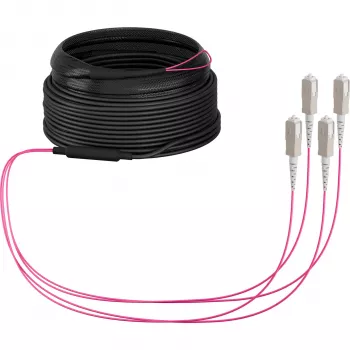 EFB Elektronik Cabo Trunk de Fibra Ótica Multimodo OM4, 4 Fibras, SC para SC, 30 m, LSZH, Dca O8301S30OM4
