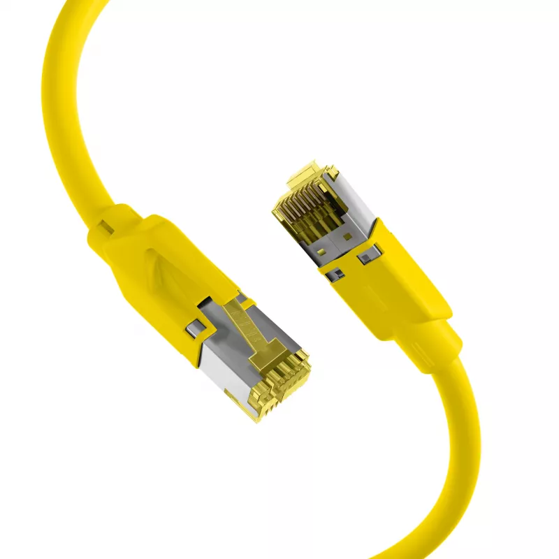 EFB Elektronik Cabo de Patch RJ45 Cat.6A S/FTP LSZH Amarelo 0,15m (K8560GE.0,15)