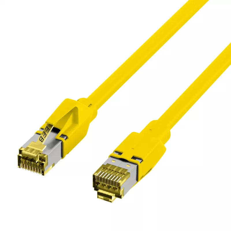 EFB Elektronik Cabo de Patch RJ45 Cat.6A S/FTP LSZH Amarelo 0,15m (K8560GE.0,15)