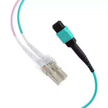 EFB MTP para LC 12 fibras OM3 LSZH Aqua cabo de patch fan-out, 7,5 m MTPF12LCOM3-7,5