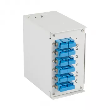 EFB Elektronik Caixa para calha DIN OS2 6x conector fêmea SC duplex sem pigtails (BHS60223.6)