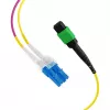 EFB Elektronik MPOF12LCOS2-2 Cabo trunk MPO-PLUS/APC(F)-LC OS2 12 fibras tipo B LSZH amarelo 2m