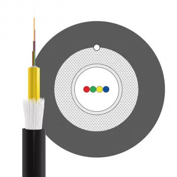 INFRALAN U-DQ(ZN)BH OS2 4E (1x4) Eca 3000N LSZH preto, 7,5mm G657A1 54404D1E-CPR
