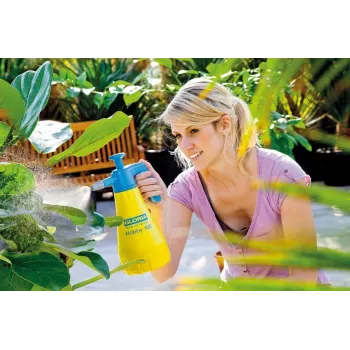Pulverizador manual GLORIA Hobby 100 1,3 L azul amarelo plástico latão/plástico 3 bar 000015.0000
