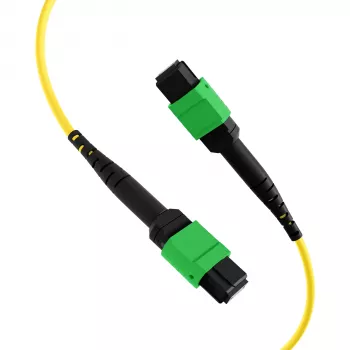 EFB Elektronik MPOF12MPOFOS2-3 Cabo patch MPO-PLUS/APC(F) para MPO-PLUS/APC(F) OS2 monomodo 12 fibras tipo B LSZH, 3 m, amarelo