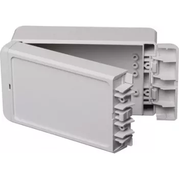 BOPLA EUROMAS II Caixa de parede, policarbonato, cinzento claro (RAL 7035), 151 x 80 x 60 mm, IP65, IK07