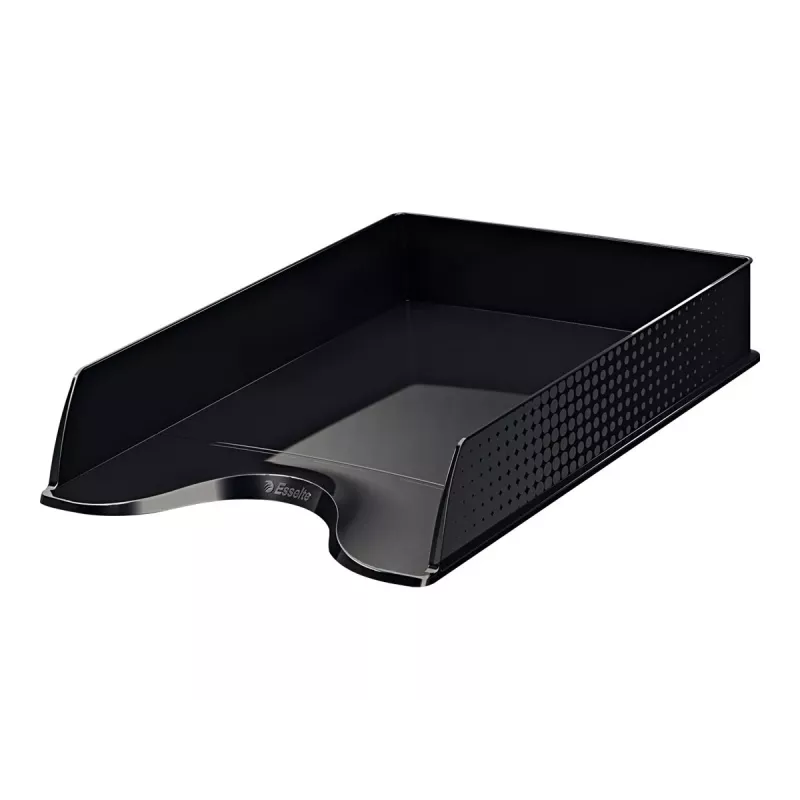 LEITZ Esselte Fusion Bandeja de correspondência A4, preto, empilhável, pack de 10 (623692)