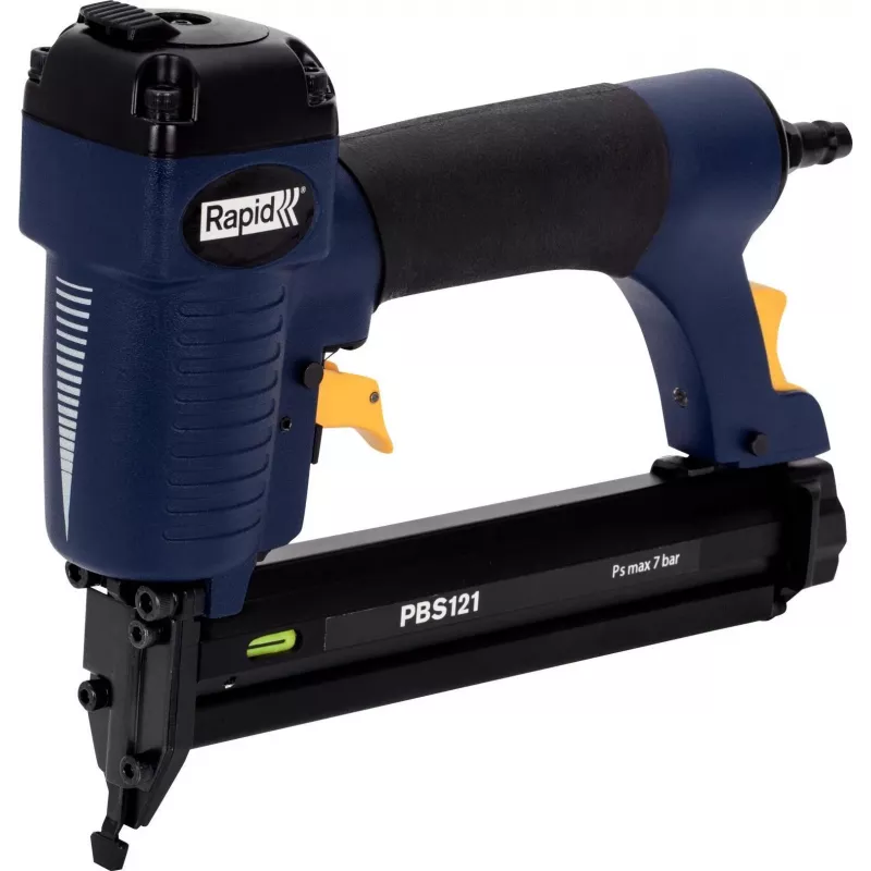 RAPID TOOLS Agrafador e pregador pneumático PBS121 azul/amarelo com mala para agrafos tipo 606 (12-30 mm) e pregos tipo 8 5000053