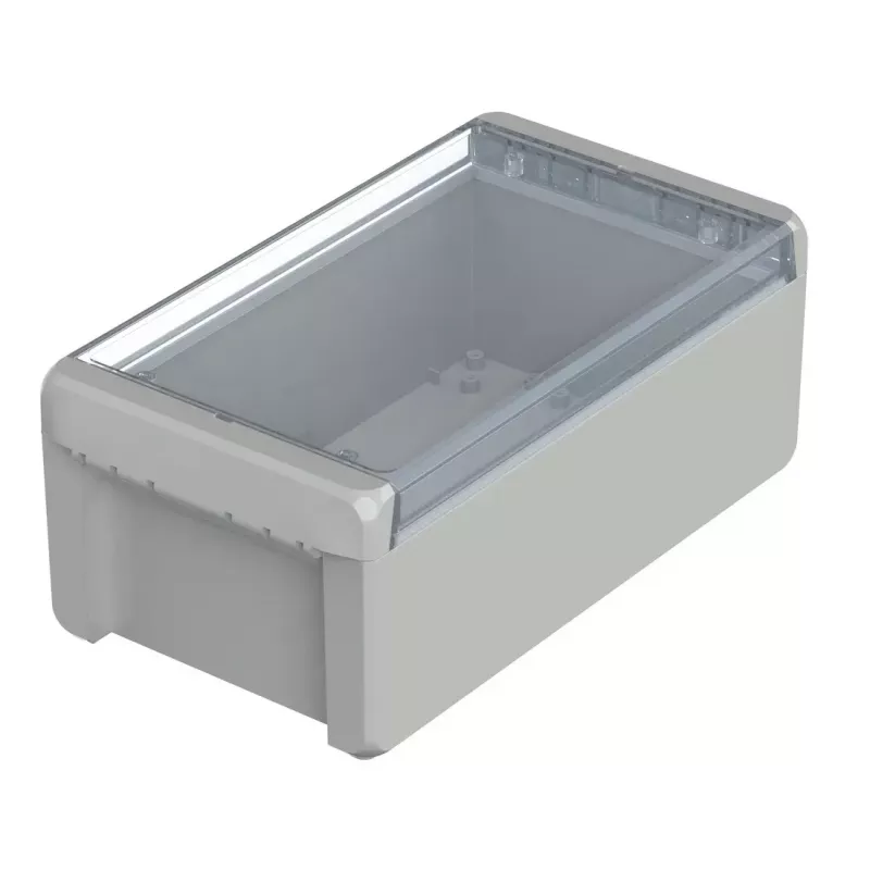 BOPLA EUROMAS II Caixa de parede, policarbonato, cinzento-claro (RAL 7035), 231 x 125 x 90 mm, IP65, IK07 96025235