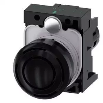 Siemens SIRIUS ACT 3SU1200-6KB10-1AA0 Sinalizador acústico, 22 mm redondo, plástico, preto, 24 V AC/DC, IP66/IP67/IP69K