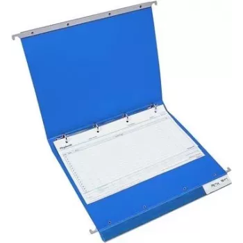 BOI Dokutech Processo de paciente pasta suspensa, 4 anéis Economy Click-Line, azul, A4, 30 mm lombada 9109-00001-B