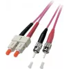 EFB Eletrónica Cabo jumper duplex SC-ST 50/125µm OM4 LSZH Erika violeta 3,0mm 20m O0347.20