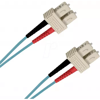 EFB Elektronik O7413.1-1.2 1m SC para SC Duplex OM3 LSZH Aqua Cabo de patch de fibra ótica SCSCOM3DAQ1