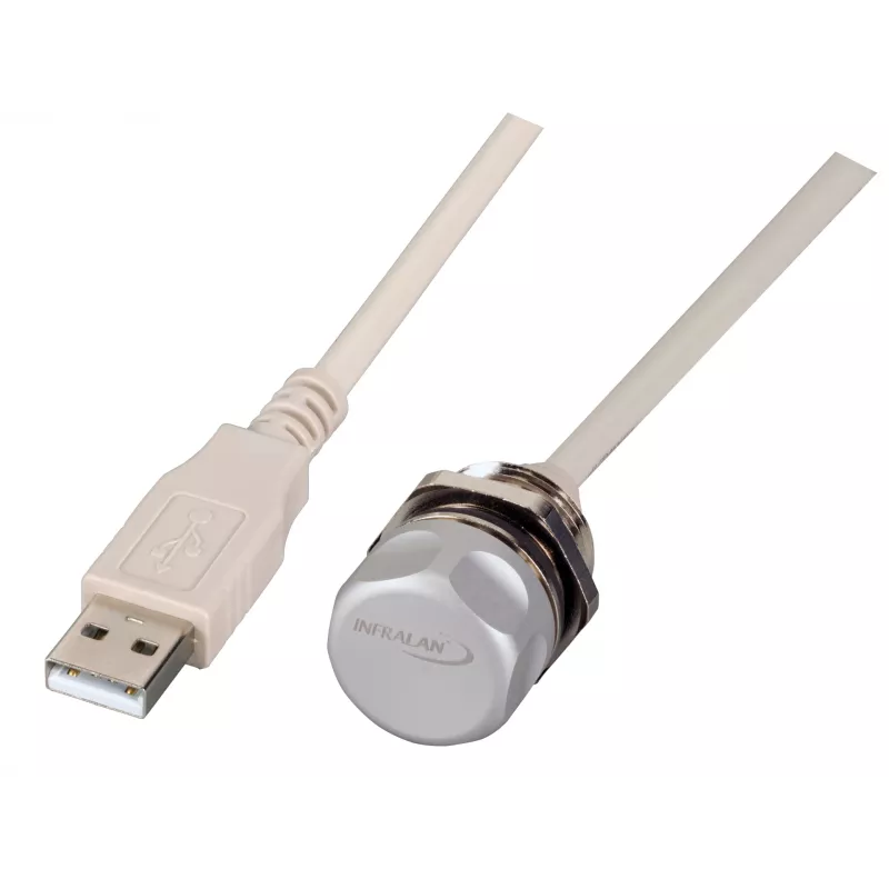 EFB IP67 USB 2.0 de encastrar Type-A conector fêmea para conector fêmea, rosca M20, cabo 0,5m, porta de serviço IP67EBUSBA-A0,5FLHS