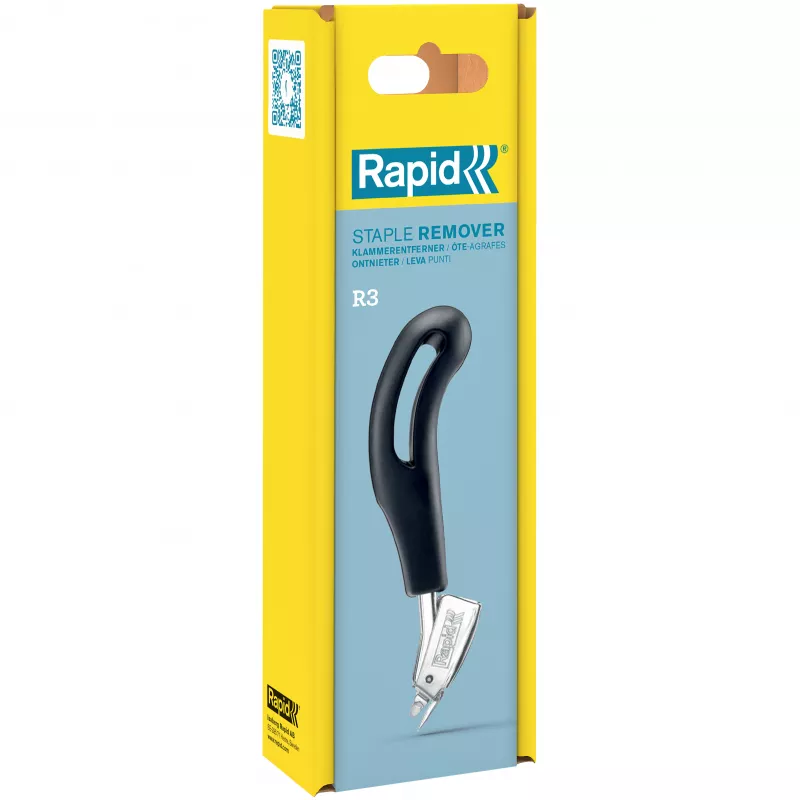 RAPID TOOLS R3 Removedor de agrafos com alicate, Prateado/Preto, mandíbulas de aço, punho ergonómico 5001701