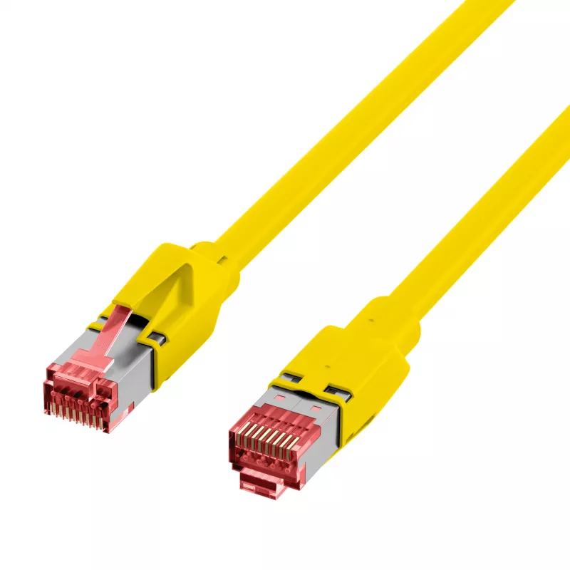EFB Elektronik Cabo de patch Cat.5e S/UTP PUR corrente de arrasto, RJ45, 7,5m, Amarelo K8032.7,5