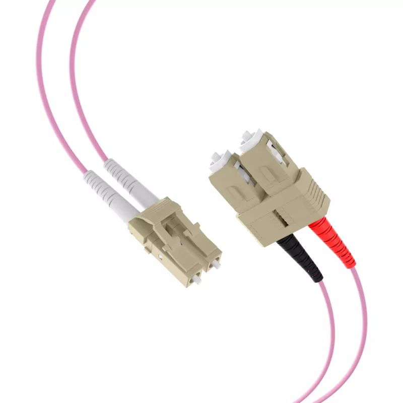 Jumper duplex EFB-Elektronik LC-SC 50/125µ OM4 LSZH Erika violeta 2,0 mm 30 m O0323.30